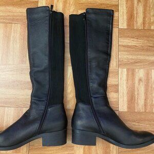 Kenneth Cole Stretch Knee-high LEVON boots with zipper.